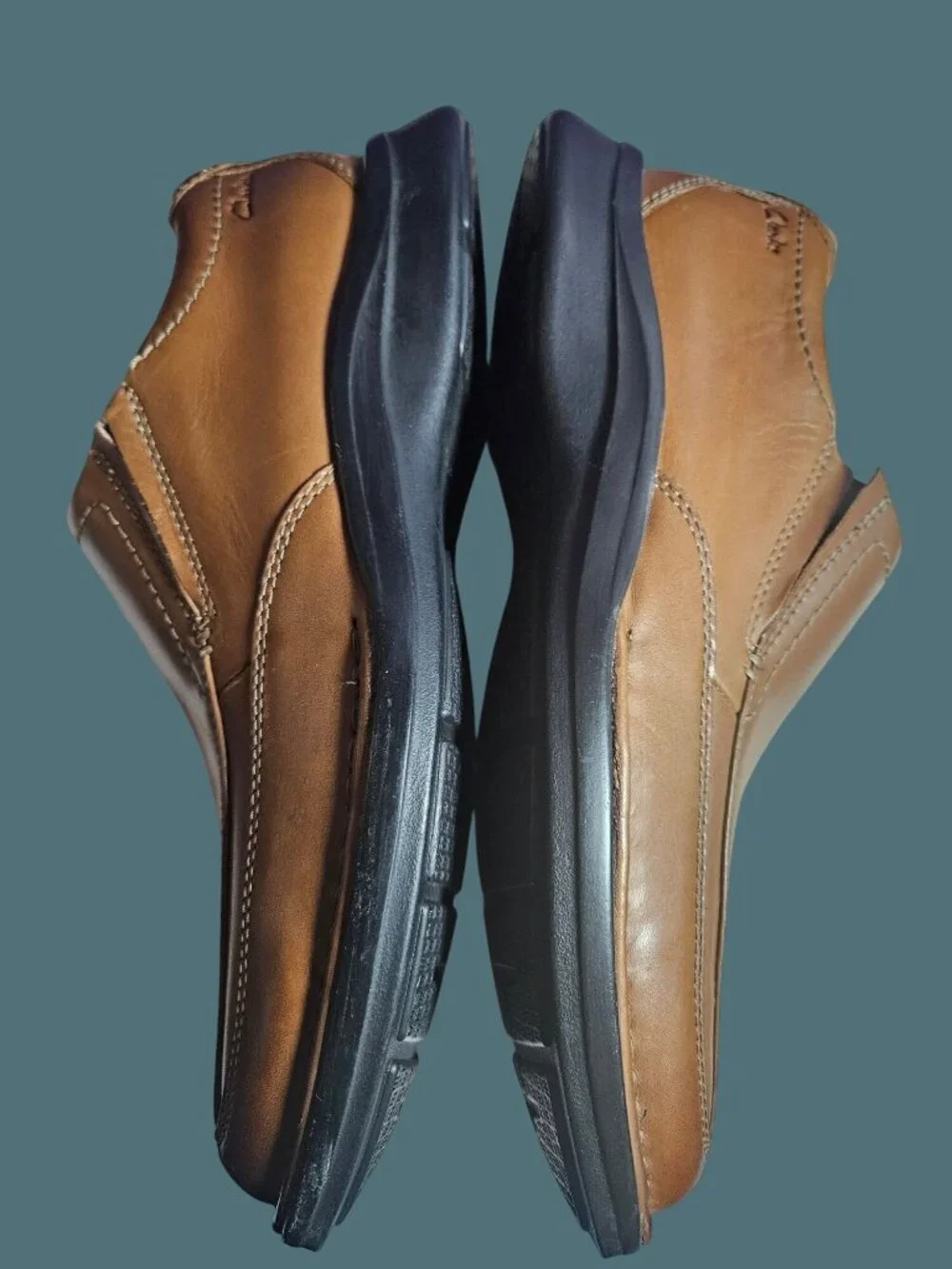 Clarks Collection Leather Kempton Free Slip On Loafers Men Size 11.5 Medium